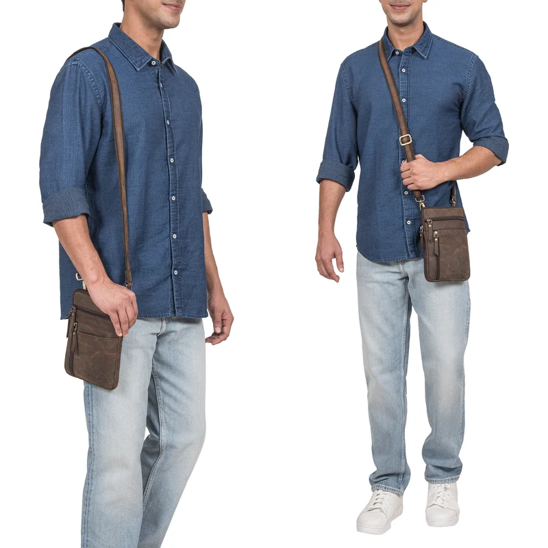 "Brooks" Leder Brustbeutel Gürteltasche