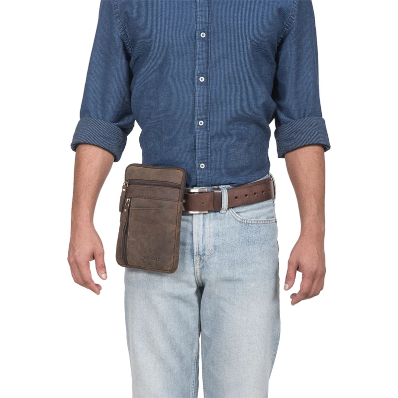 "Brooks" Leder Brustbeutel Gürteltasche