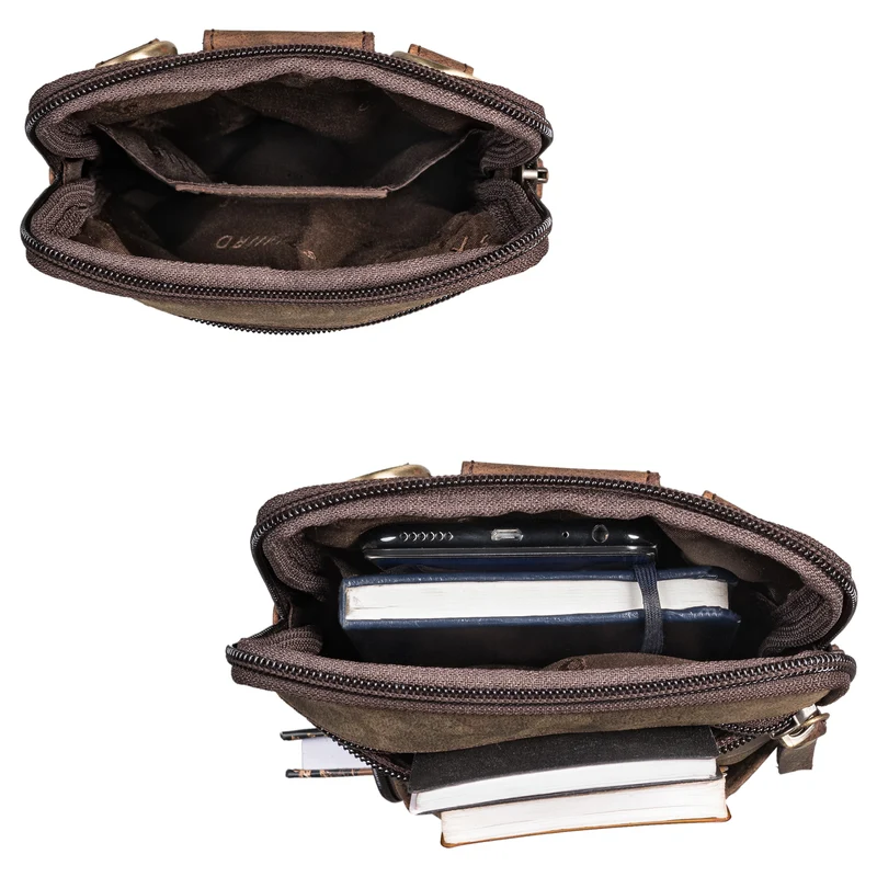 "Brooks" Leder Brustbeutel Gürteltasche