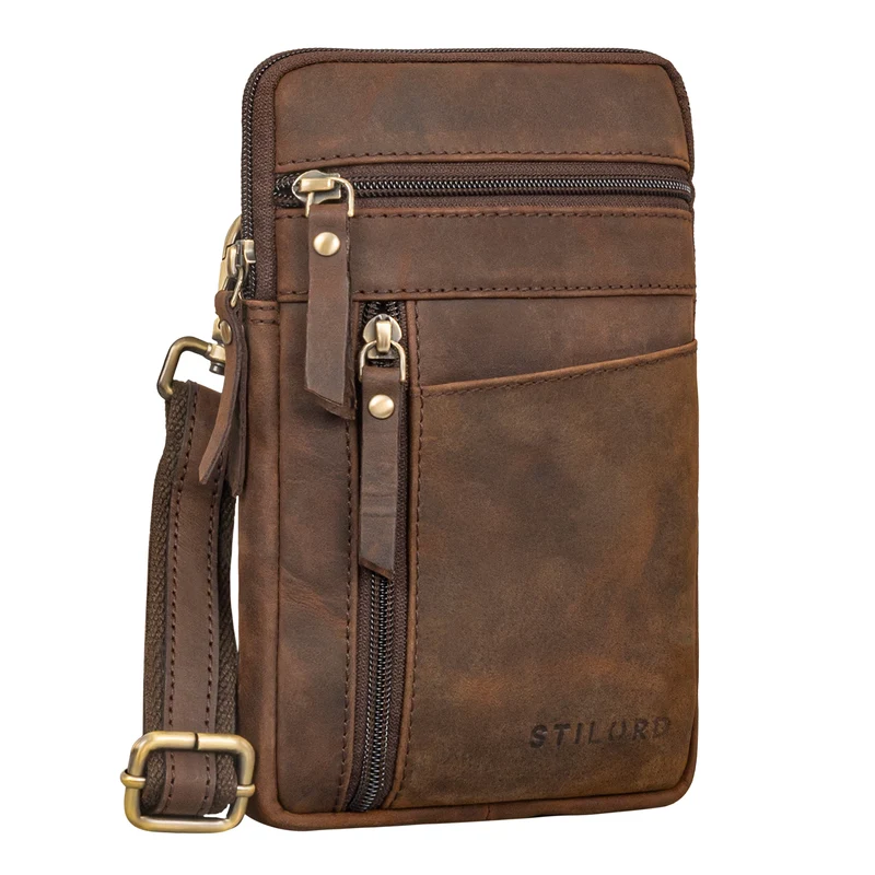 "Brooks" Leder Brustbeutel Gürteltasche