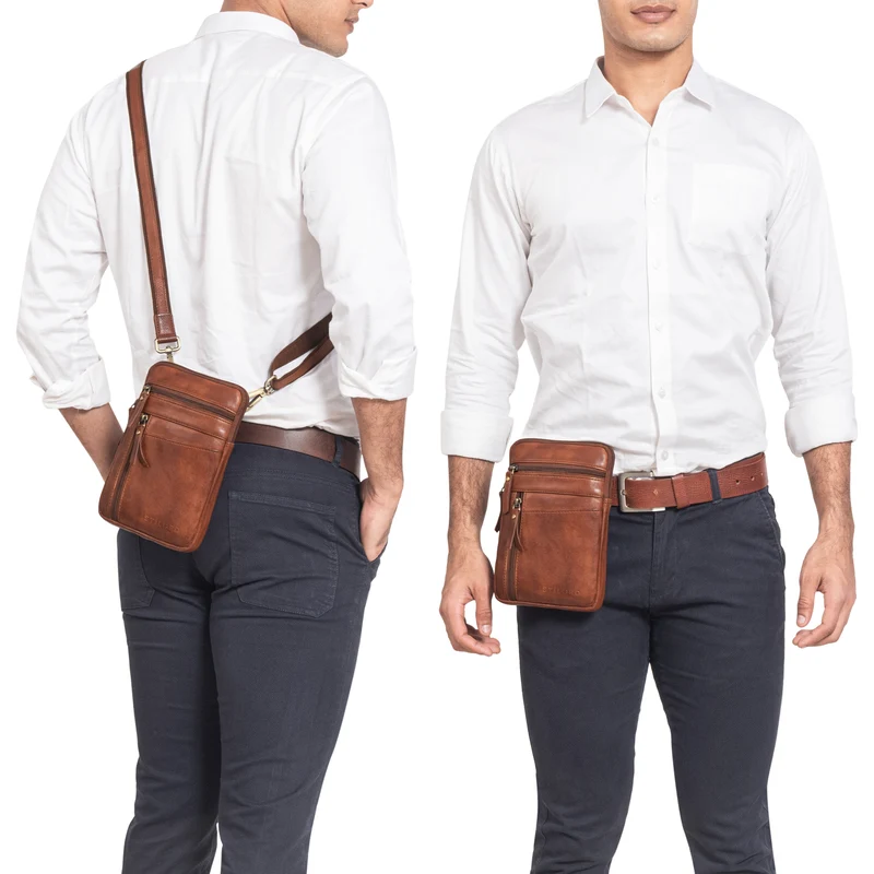 "Brooks" Leder Brustbeutel Gürteltasche