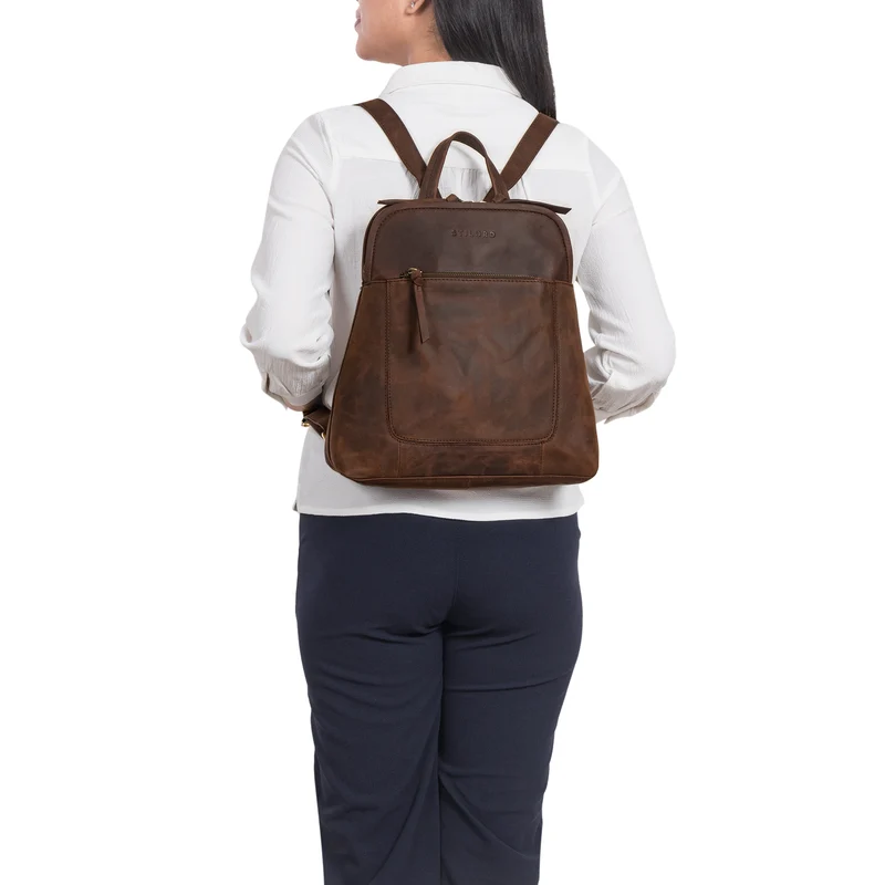 "Cathy" Frauen Rucksack Elegant Leder