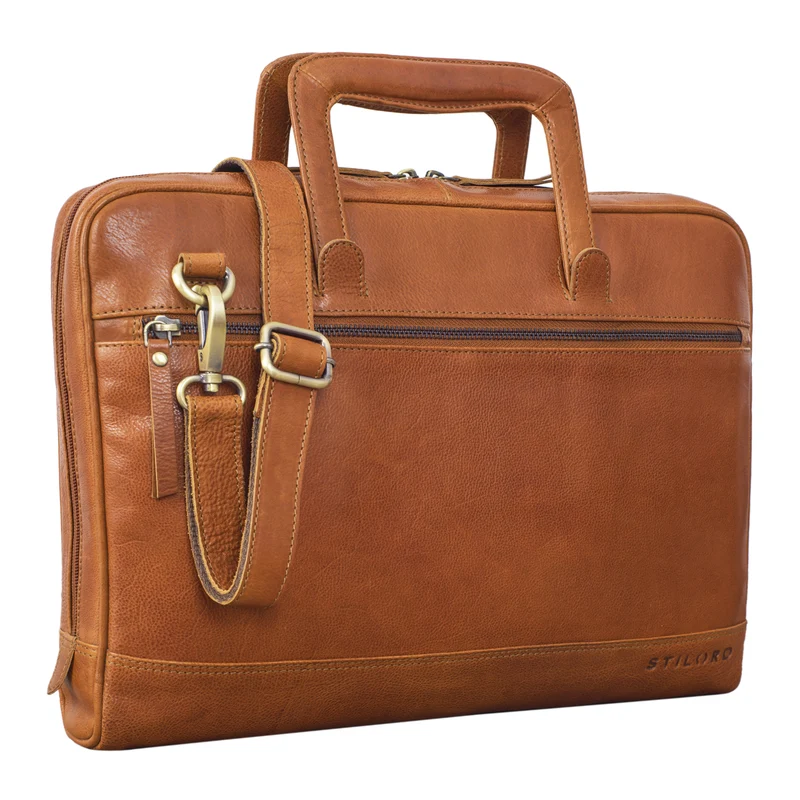 "Pierce" Laptoptasche mit Griff Leder