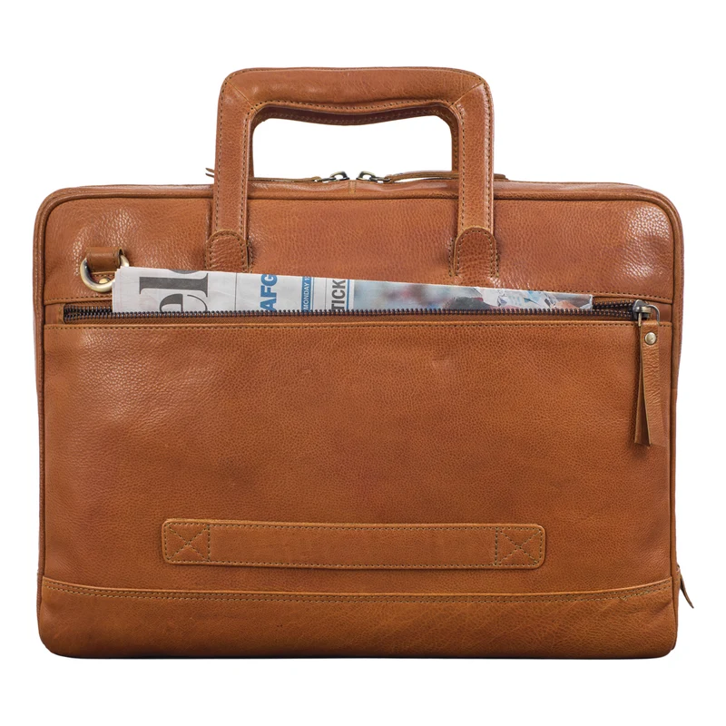 "Pierce" Laptoptasche mit Griff Leder