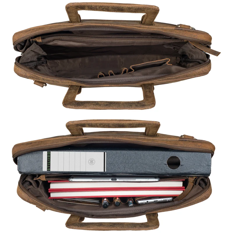 "Pierce" Laptoptasche mit Griff Leder