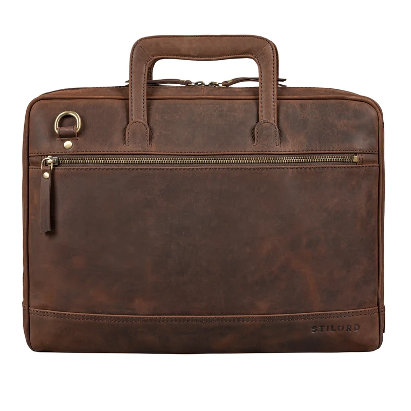 "Pierce" Laptoptasche mit Griff Leder