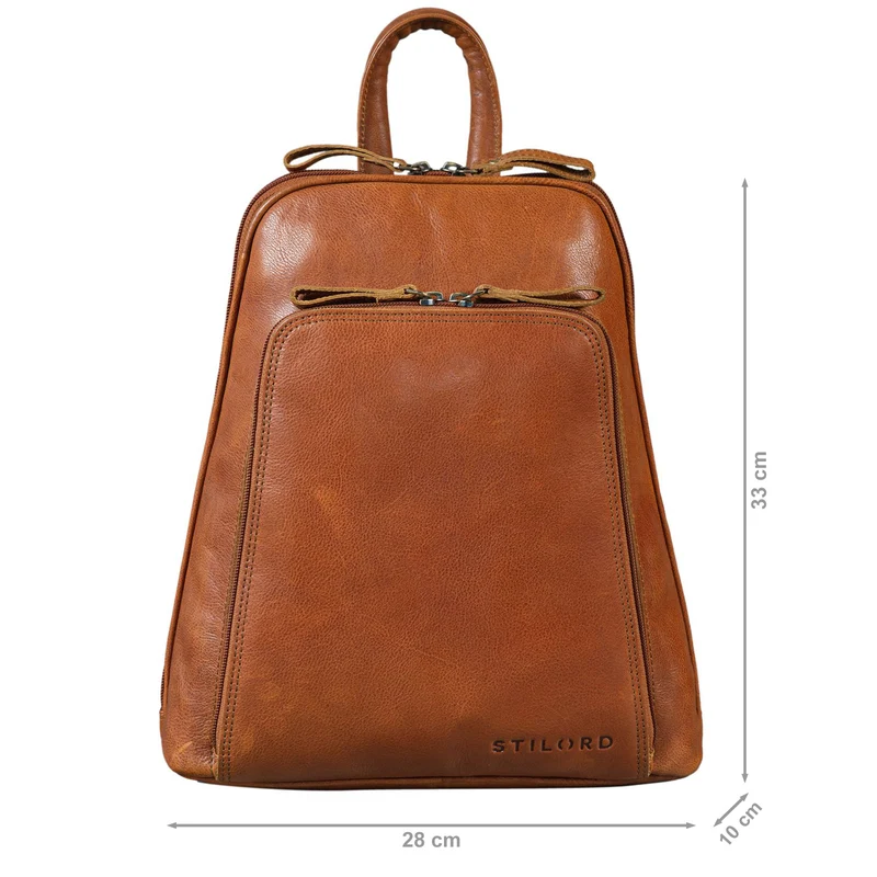 "Martha" Lederrucksack Frauen Vintage