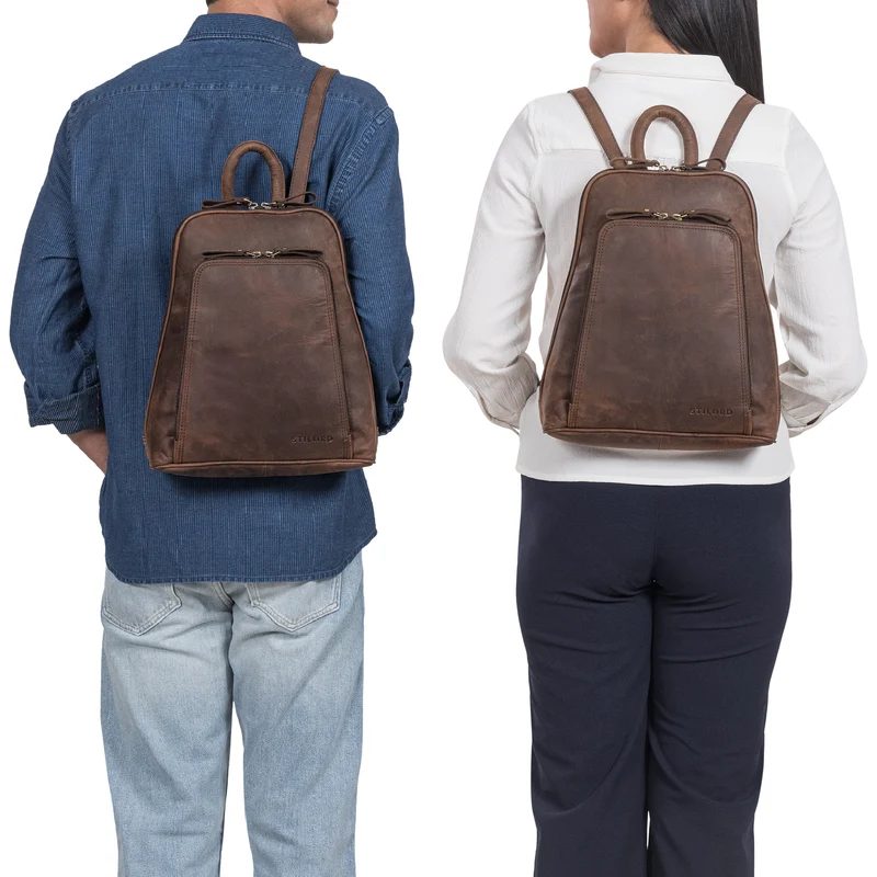"Martha" Lederrucksack Frauen Vintage