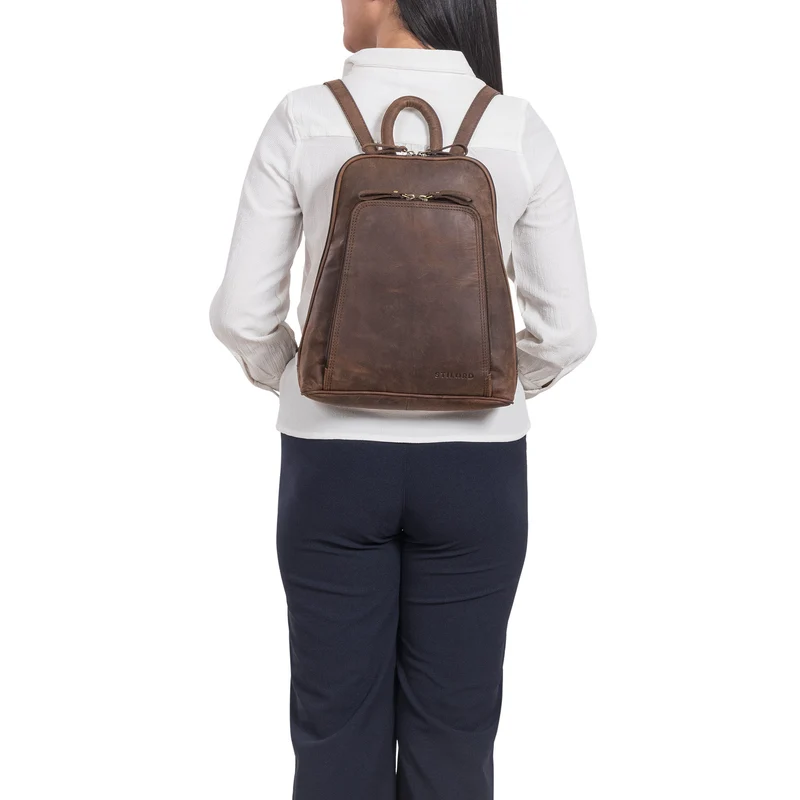 "Martha" Lederrucksack Frauen Vintage