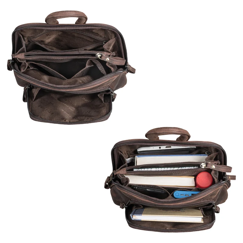 "Martha" Lederrucksack Frauen Vintage