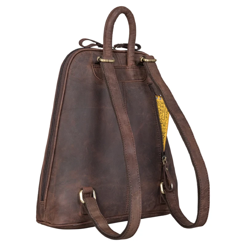 "Martha" Lederrucksack Frauen Vintage