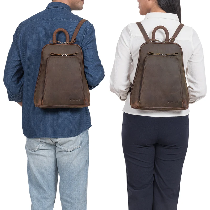 "Martha" Lederrucksack Frauen Vintage