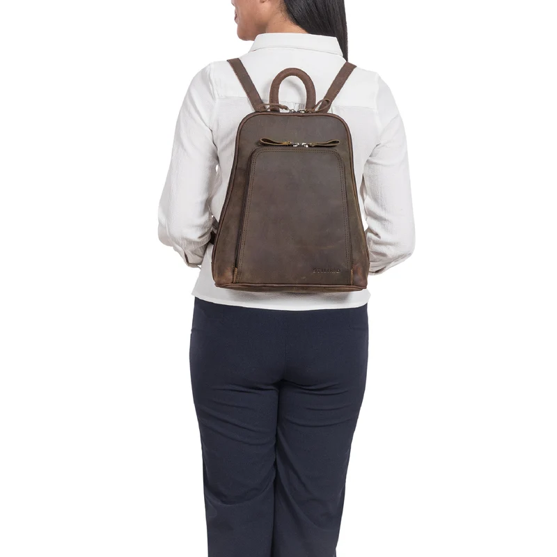"Martha" Lederrucksack Frauen Vintage