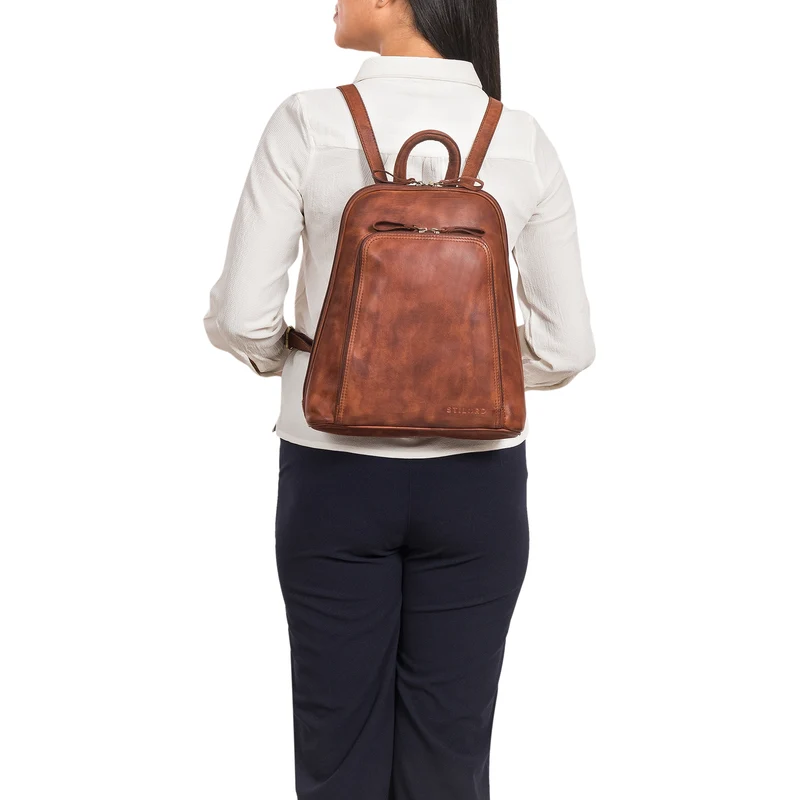 "Martha" Lederrucksack Frauen Vintage