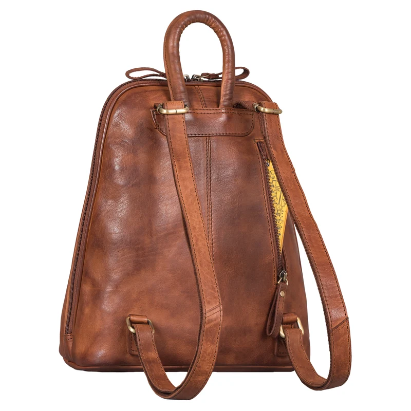 "Martha" Lederrucksack Frauen Vintage