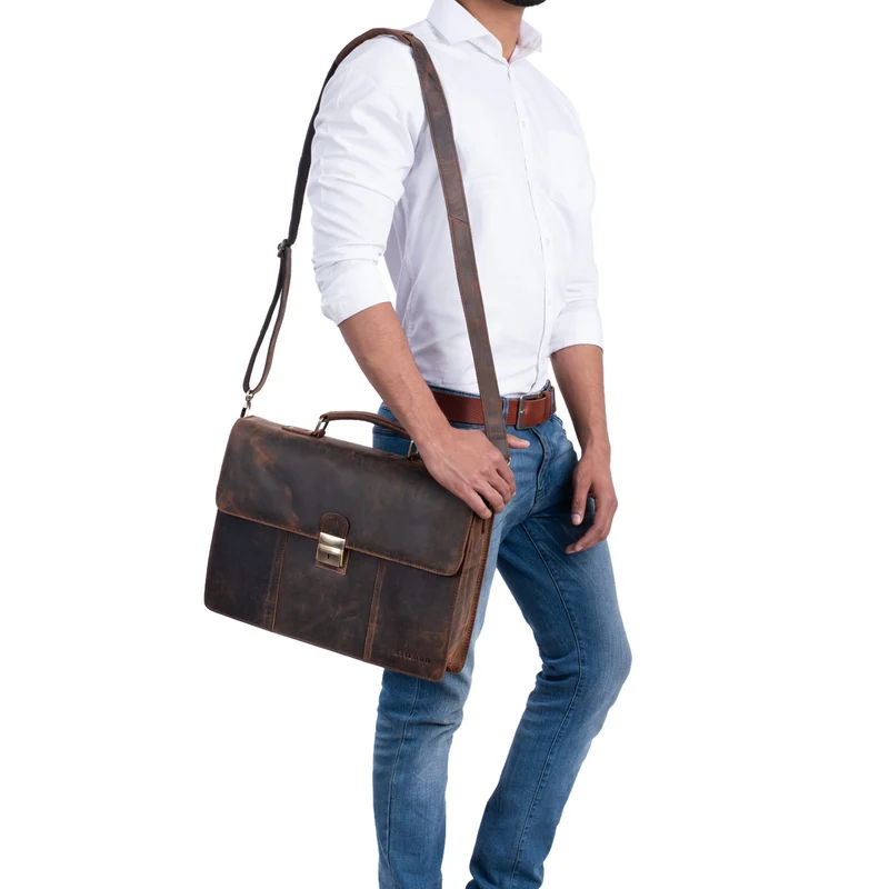 B-WARE "Ravenna" Leder Aktentasche Herren Damen