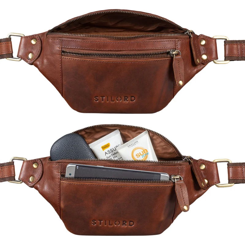 STILORD "Orson" Bauchtasche aus echtem Leder für Damen und Herren