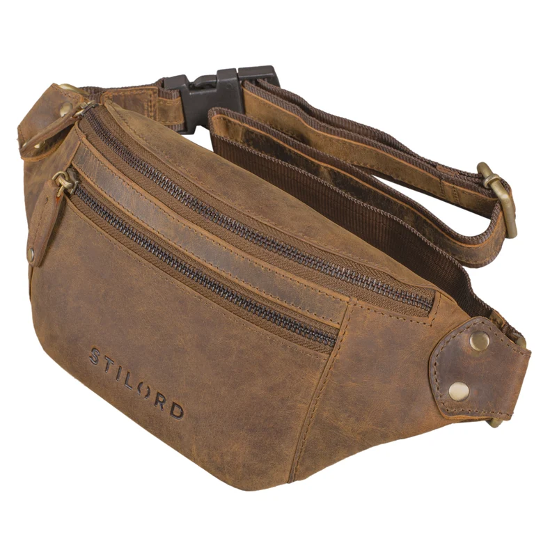 STILORD "Orson" Bauchtasche aus echtem Leder für Damen und Herren