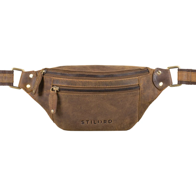 STILORD "Orson" Bauchtasche aus echtem Leder für Damen und Herren