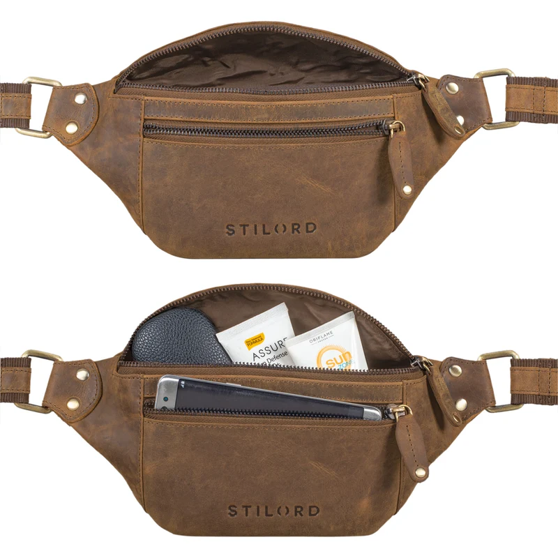 STILORD "Orson" Bauchtasche aus echtem Leder für Damen und Herren