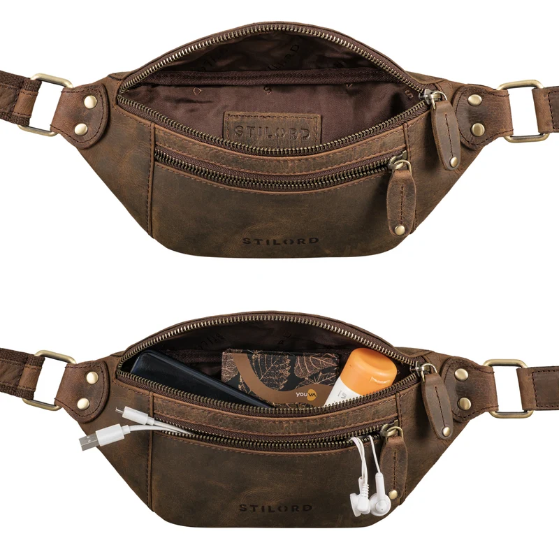 STILORD "Orson" Bauchtasche aus echtem Leder für Damen und Herren