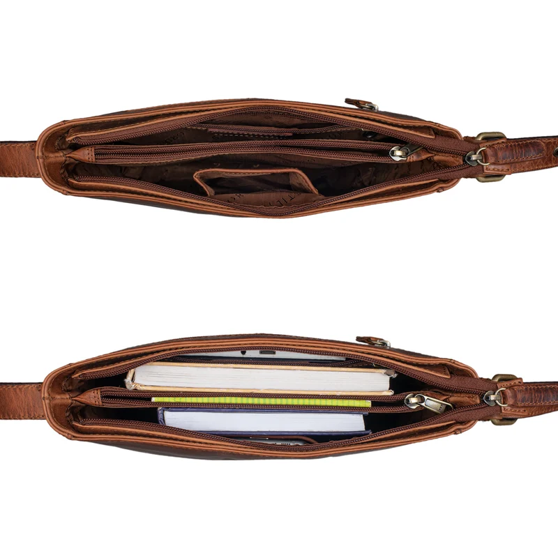 "Elaine" Ledertasche zum Umhängen Damen