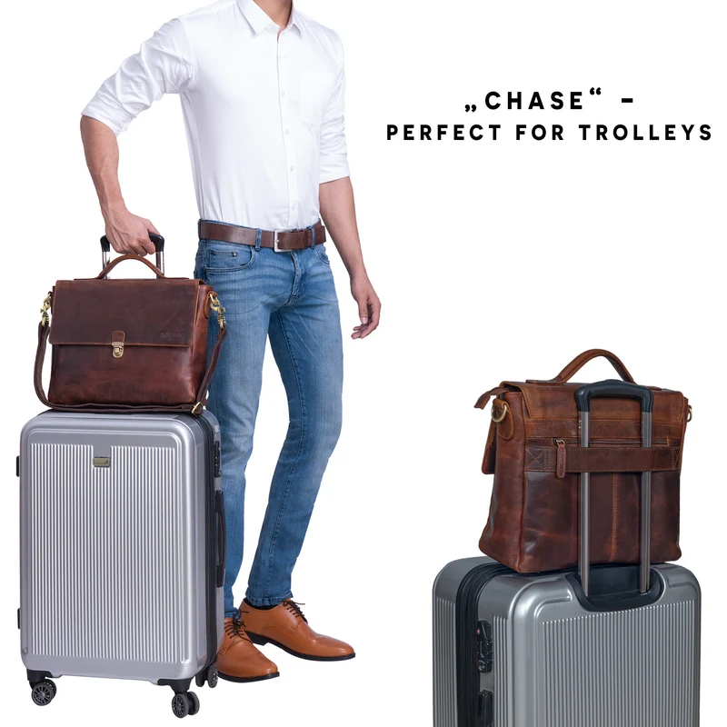 "Chase" Ledertasche Aktentasche Vintage