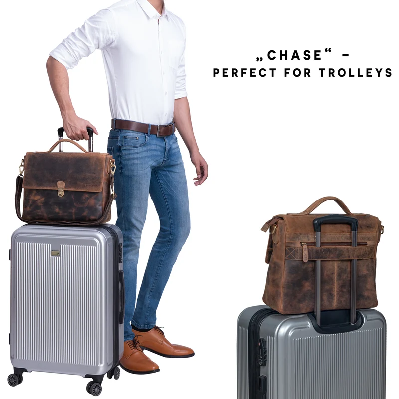 "Chase" Ledertasche Aktentasche Vintage