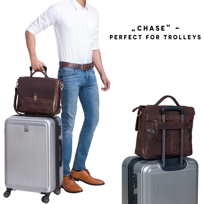 "Chase" Ledertasche Aktentasche Vintage