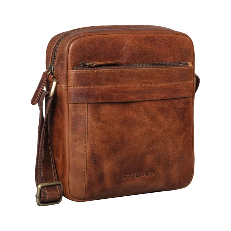 "Craig" Herren Schultertasche klein Leder