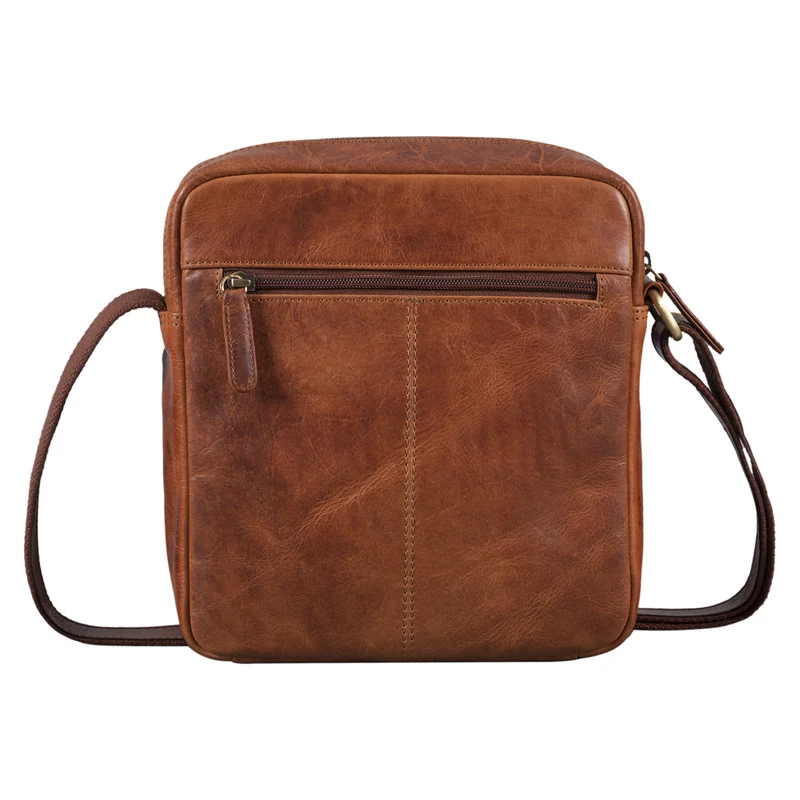 "Craig" Herren Schultertasche klein Leder