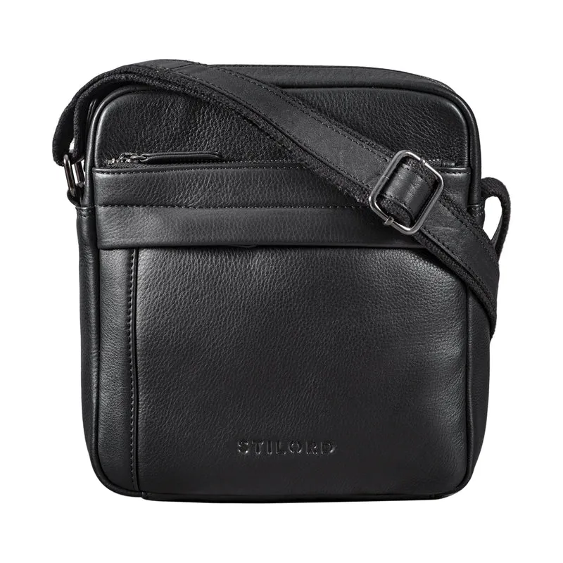 "Craig" Herren Schultertasche klein Leder