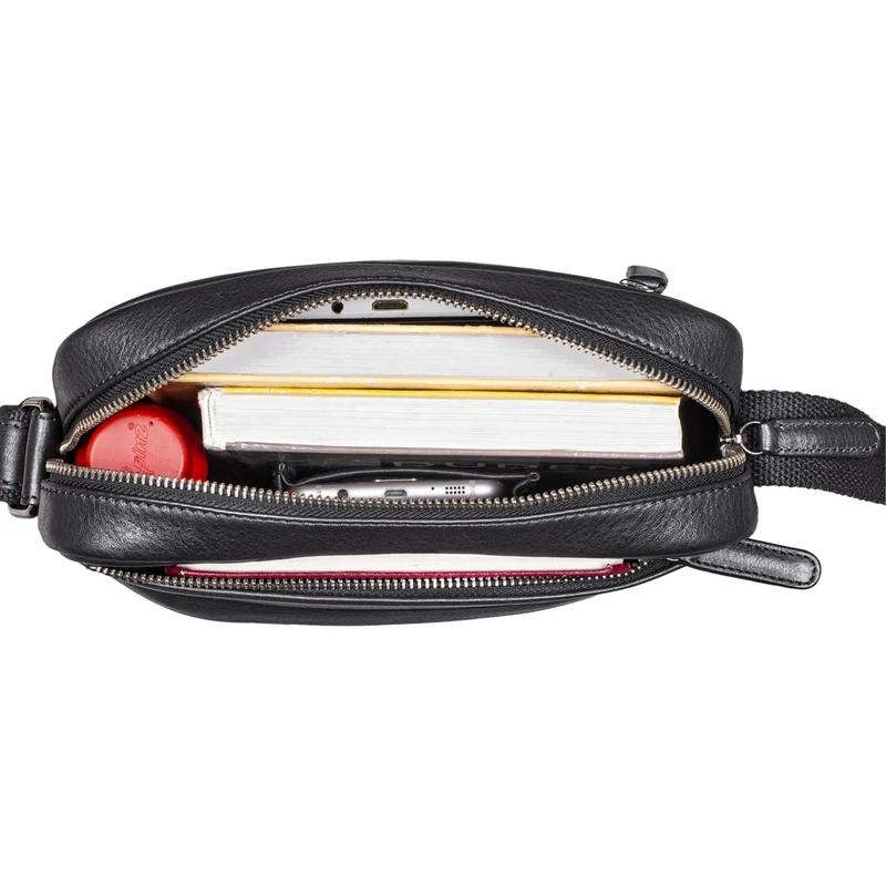 "Craig" Herren Schultertasche klein Leder