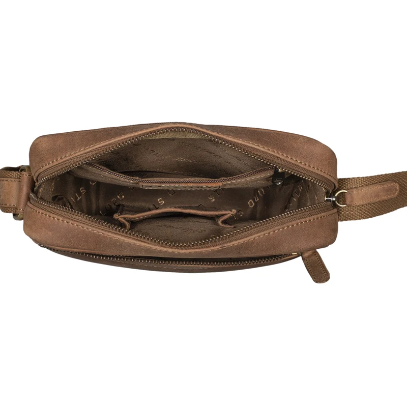 "Craig" Herren Schultertasche klein Leder
