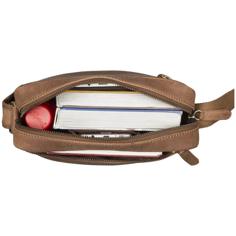 "Craig" Herren Schultertasche klein Leder