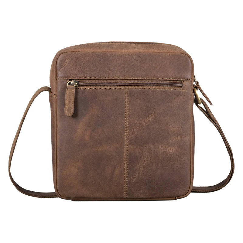 "Craig" Herren Schultertasche klein Leder