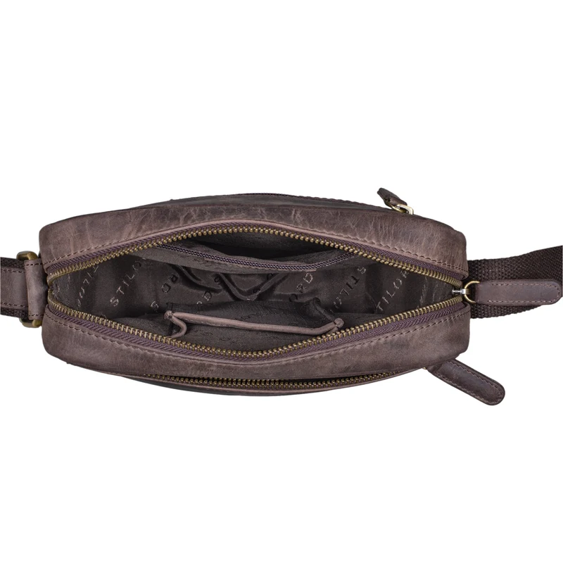 "Craig" Herren Schultertasche klein Leder