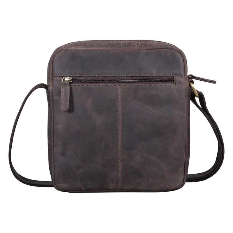 "Craig" Herren Schultertasche klein Leder