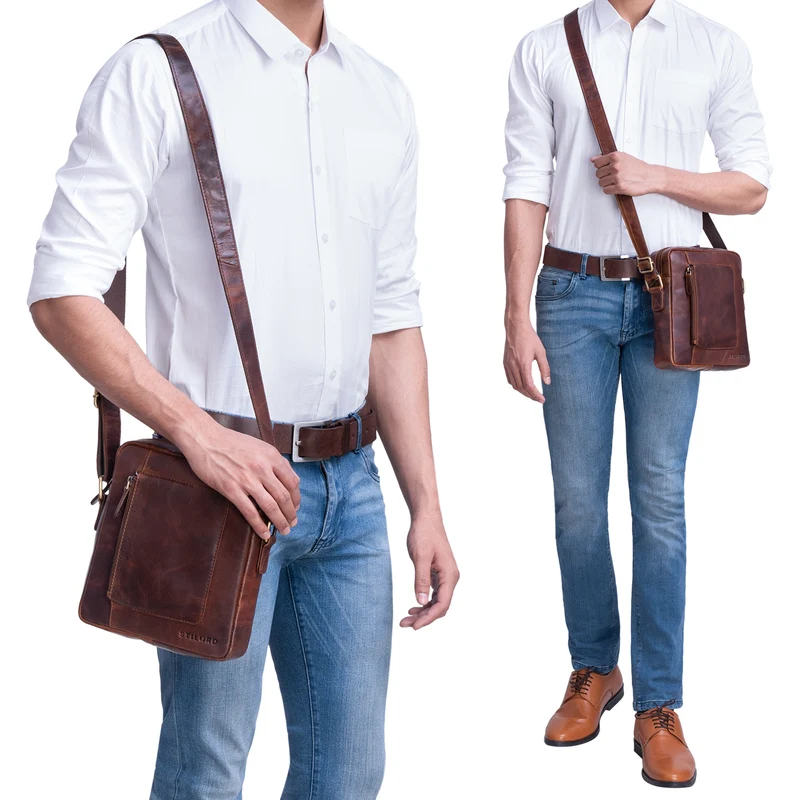 "Ashton" Herren Leder Tasche zum Umhängen