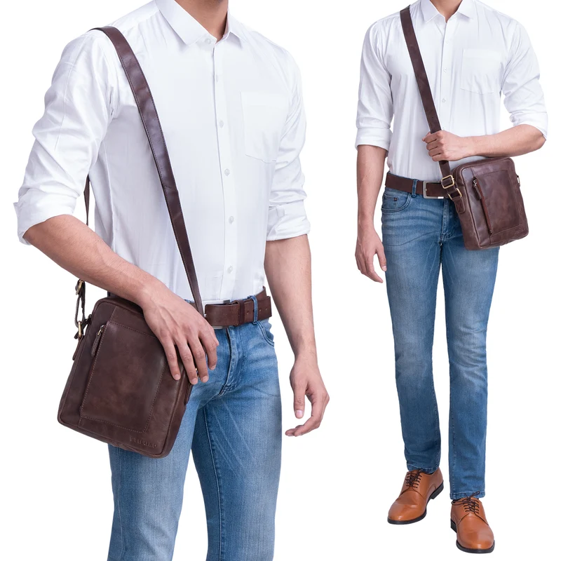 "Ashton" Herren Leder Tasche zum Umhängen