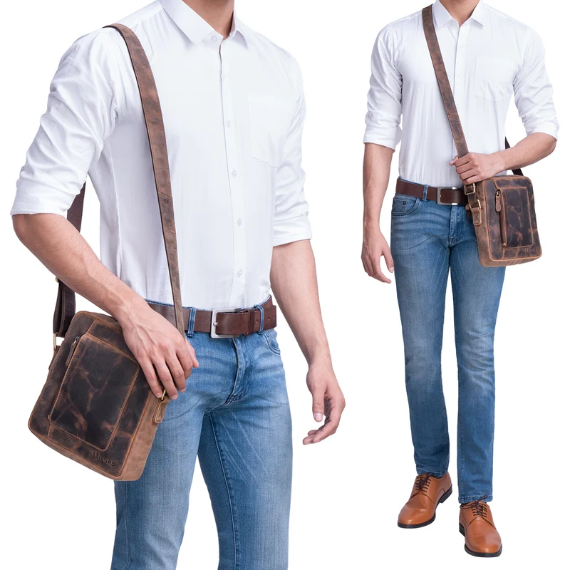 "Ashton" Herren Leder Tasche zum Umhängen