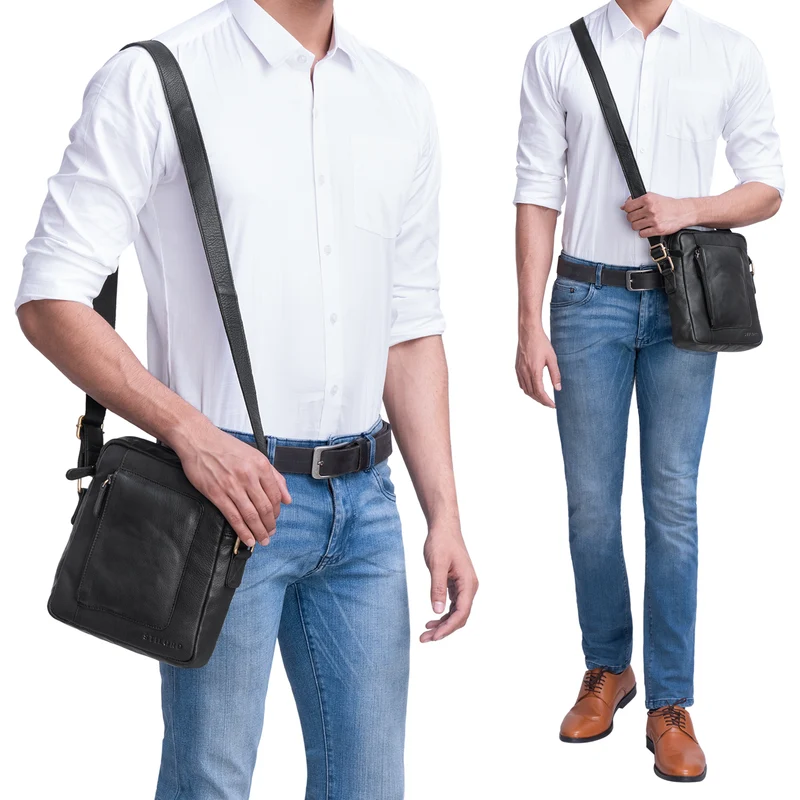 "Ashton" Herren Leder Tasche zum Umhängen