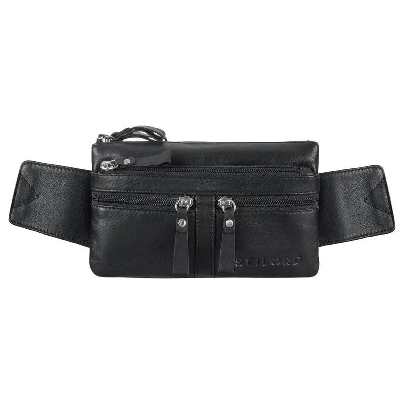 "Damian" Große Bauchtasche Gürteltasche Leder Vintage Damen und Herren
