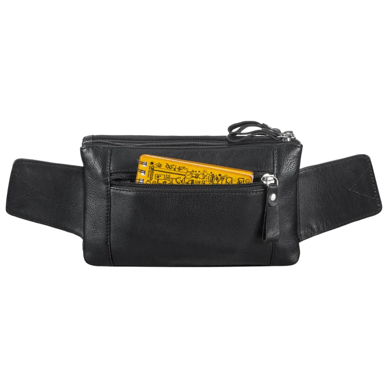 "Damian" Große Bauchtasche Gürteltasche Leder Vintage Damen und Herren