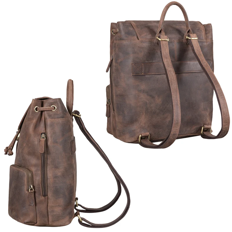 “Sidney” Leder Businessrucksack Damen