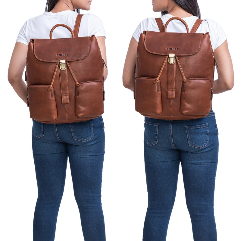 “Sidney” Leder Businessrucksack Damen