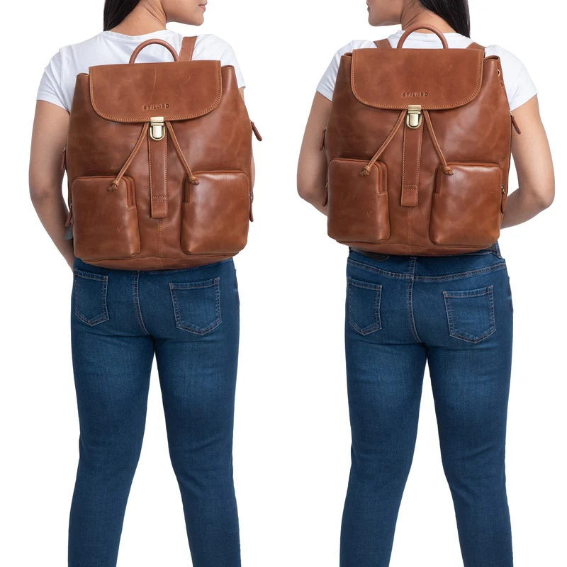 “Sidney” Leder Businessrucksack Damen