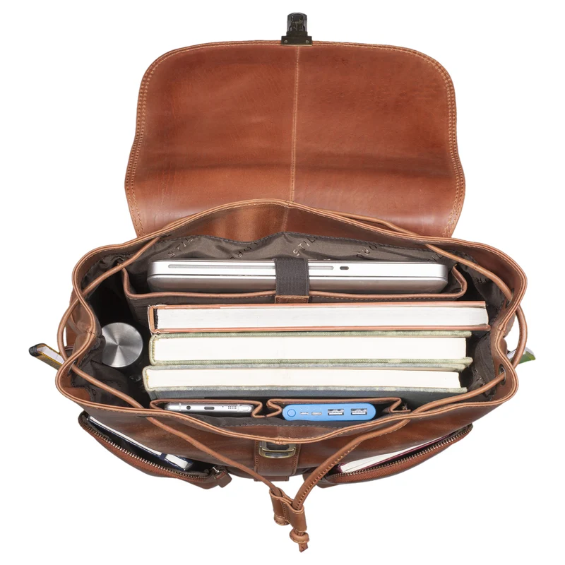 “Sidney” Leder Businessrucksack Damen