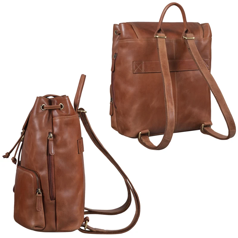 “Sidney” Leder Businessrucksack Damen