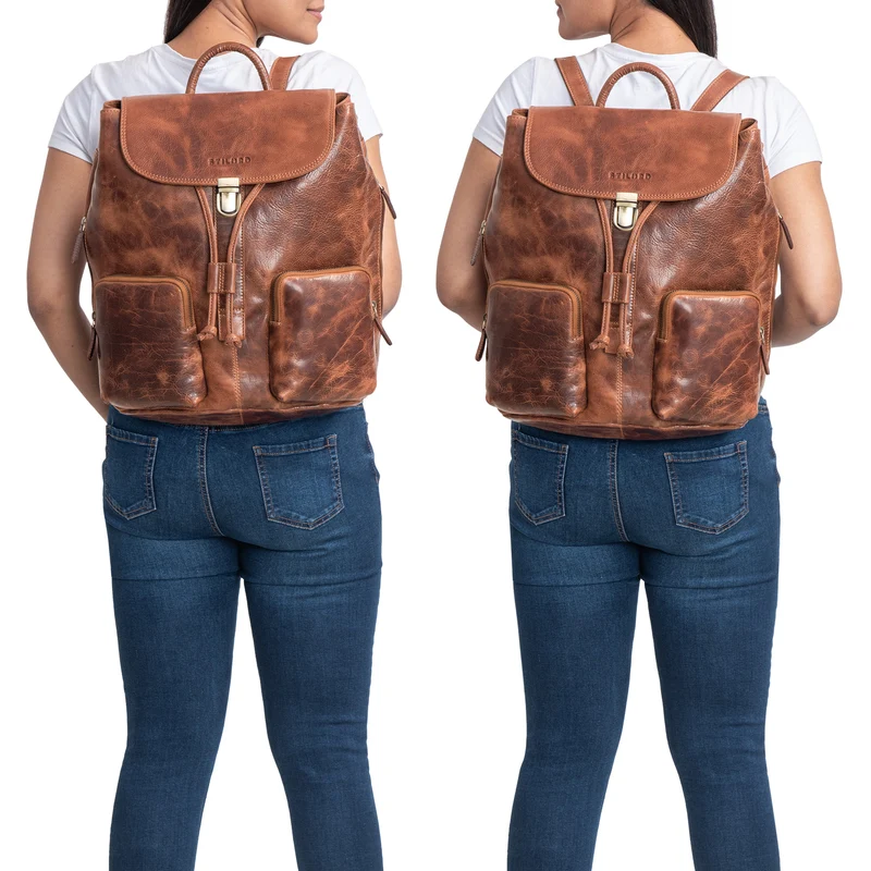 “Sidney” Leder Businessrucksack Damen